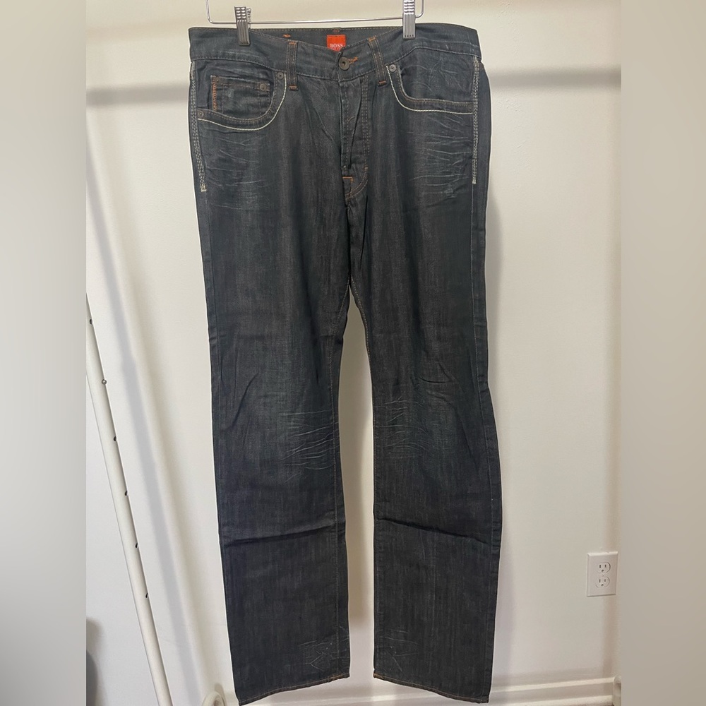 Boss ORANGE waxed jeans 33/34